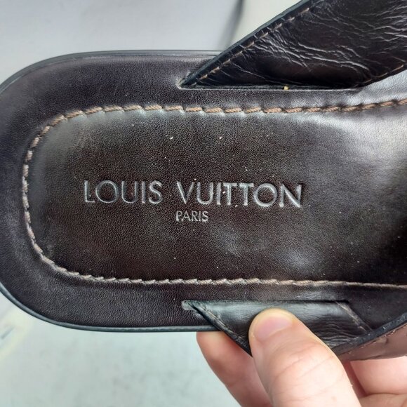 Louis Vuitton Brown LV Monogram MENS Sandal - Picture 6 of 13